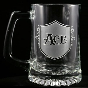 engraved beer stein